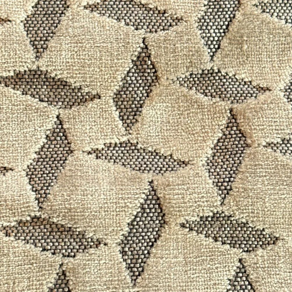 West Elm Tan Jacquard Geometric Pillow Cover 18x18 Modern Mixed Textures